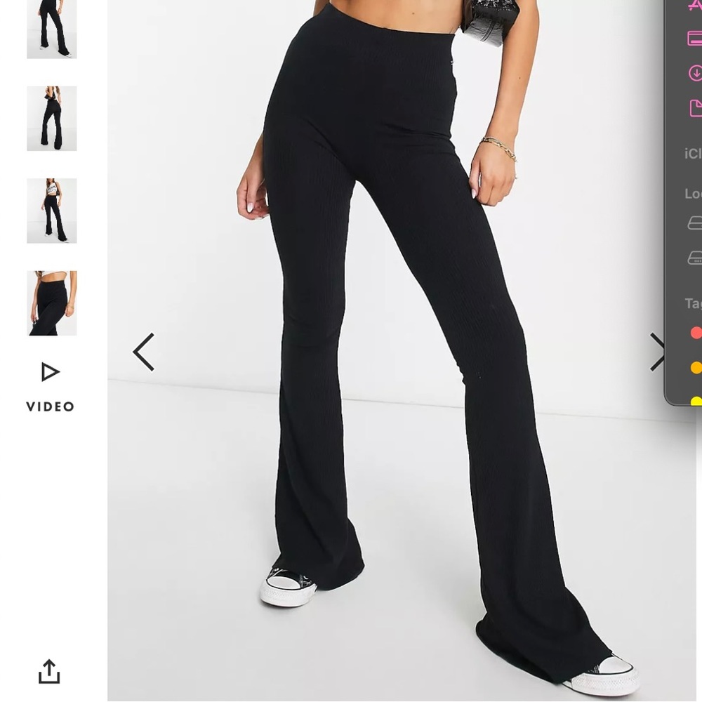 Pull And Bear Black Flared Pants - image 2